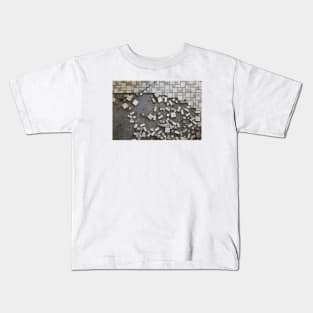 Broken tiles pieced together without a trace of man's touch Kids T-Shirt